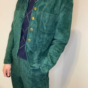 Vintage hunter green two piece suit